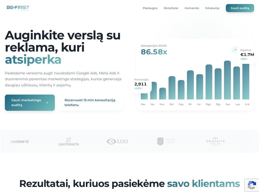 BeFirstDigital.com — Jmedia sukurta svetainė