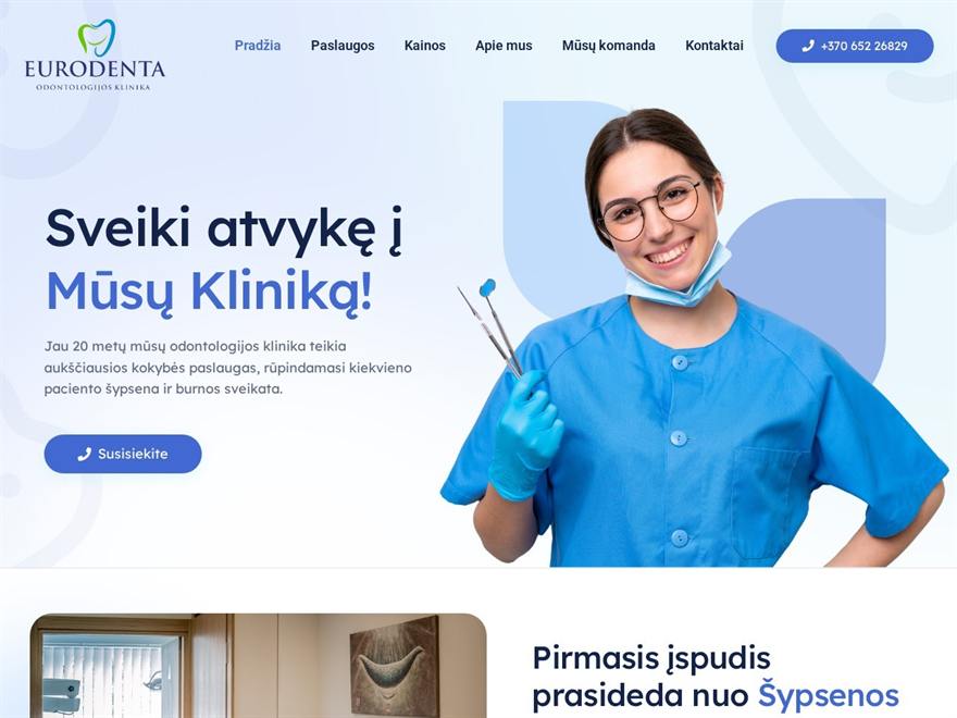 Eurodenta.lt — Jmedia sukurta svetainė