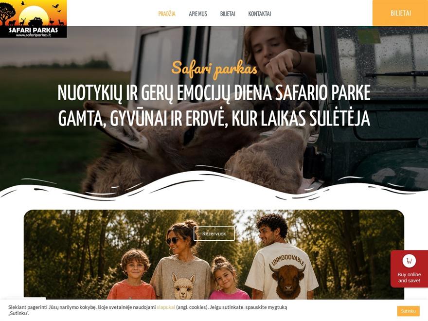 SafariParkas.lt — Jmedia sukurta svetainė